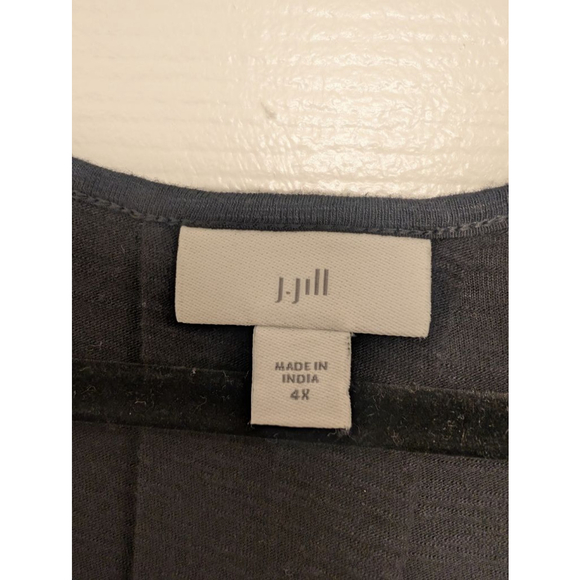 Women's J.Jill Black Short Sleeve Tee Plus Size 4X basic wardrobe staple - Picture 3 of 6